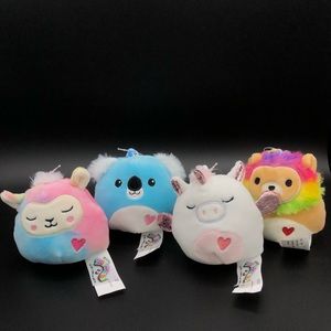 3.5” Valentines Squishmallow Clip Ons Bundle
